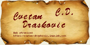 Cvetan Drašković vizit kartica